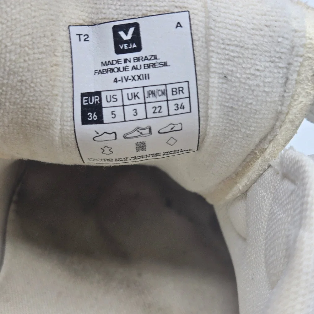 Veja Recife Sneakers White Navy Leather Triple Strap WMS US 5 EUR 36